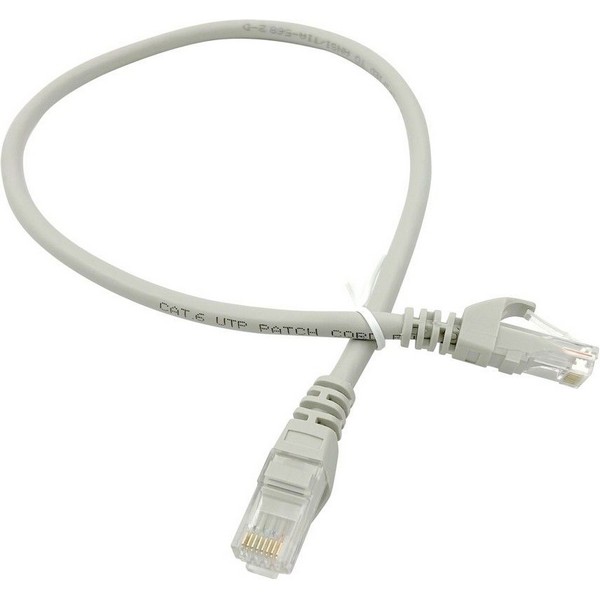 Патч-корд Buro UTP 4 пары cat6 CCA molded RJ-45 30 м, серый
